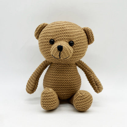 Yarn Bear Doll Wedding Celebration Doll Cute Plush Knitted Toy For Kids As A Gift