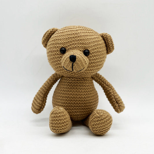 Yarn Bear Doll Wedding Celebration Doll Cute Plush Knitted Toy For Kids As A Gift