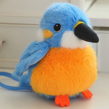 Pendentif perroquet en peluche de dessin animé pour sacs et porte-clés pour filles