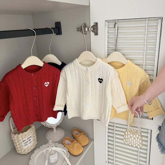 Gilet en tricot torsadé Vêtements d'extérieur d'automne pour enfants