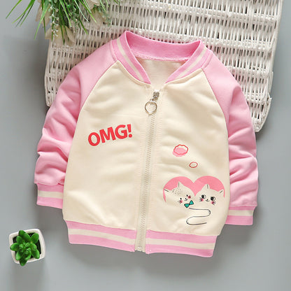 Blousons Garçons et Filles Uniformes de Baseball Coréens Enfants Bébés Style Occidental Décontracté