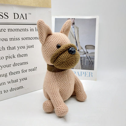 Yarn Bear Doll Wedding Celebration Doll Cute Plush Knitted Toy For Kids As A Gift