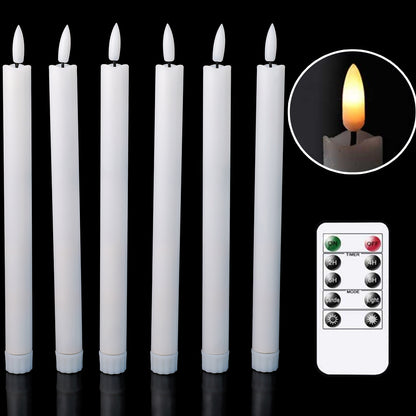255cm10 Inch Bullet 10 Key Remote Control Wave Mouth Electronic Candle Plastic Birthday Christmas Eve