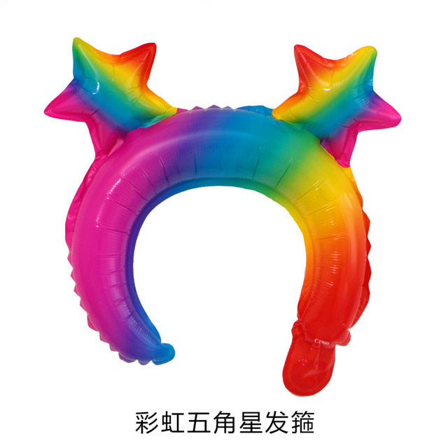 Aluminum film balloon push mobile headdress