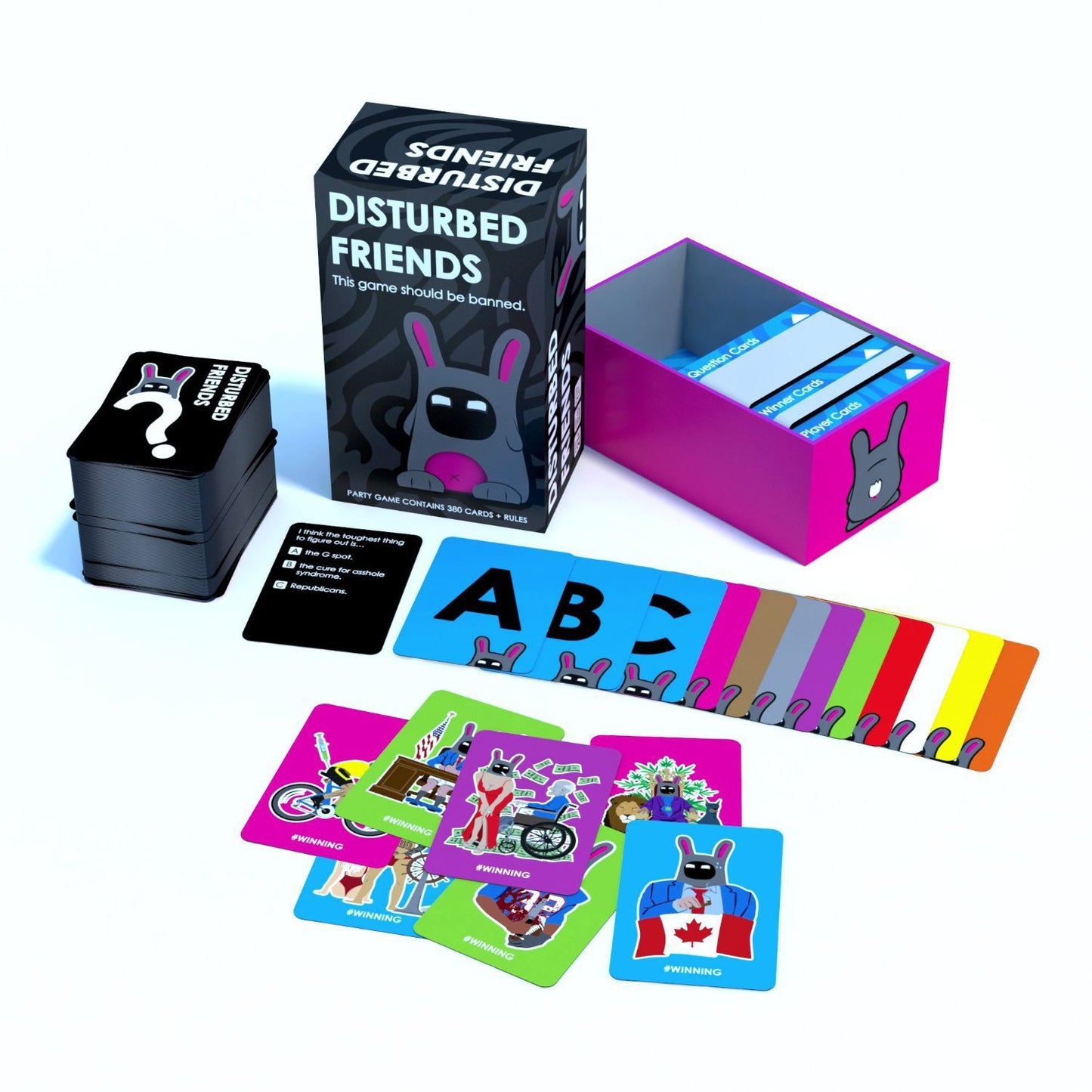 Confused friends expanded version of the board game card