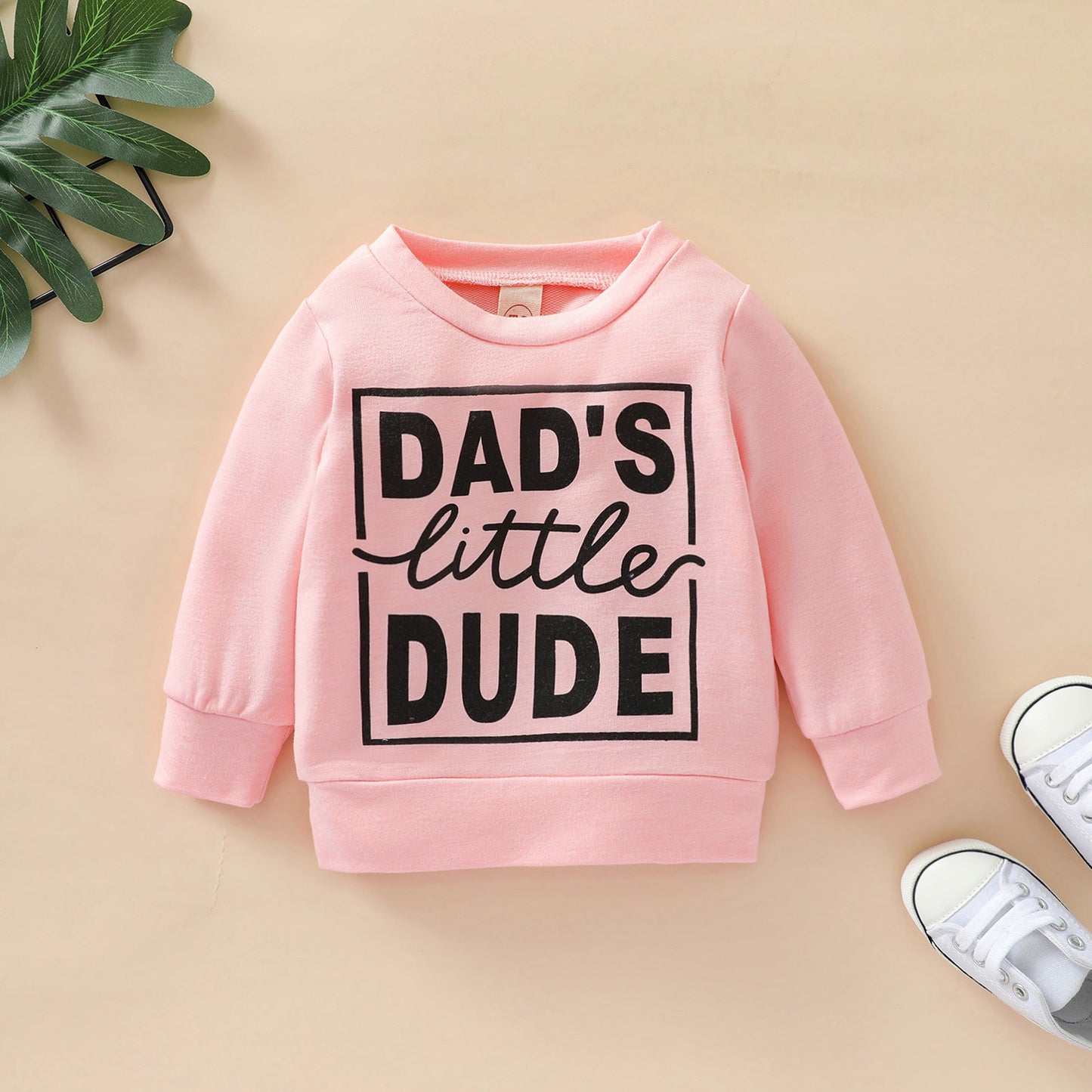 Sudadera gris con letras de poliéster para niños