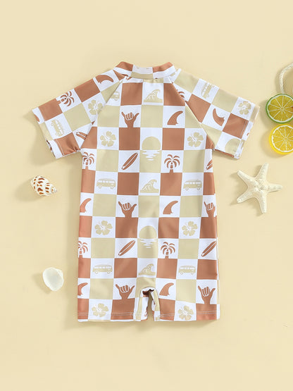 Cute Crab Printed Baby Boys' Light Blue Protective Shorts