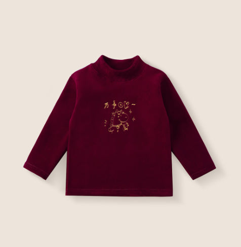 Ensemble de survêtement bébé en polaire d'hiver, doublure molletonnée, épaissie, style coréen, ensemble pantalon une pièce effet deux pièces