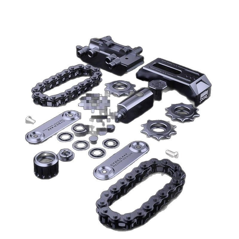 Mechanical Rotating Decompression Hand Pieces Metal Toy Tank