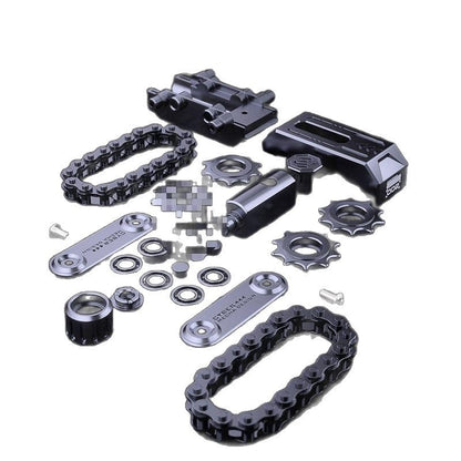 Mechanical Rotating Decompression Hand Pieces Metal Toy Tank