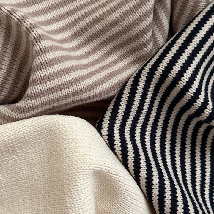 Children's Polo Collar Stripes Knitted Sweater