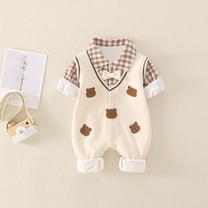 Tenue une pièce double couche dessin animé printemps-automne pour l'extérieur