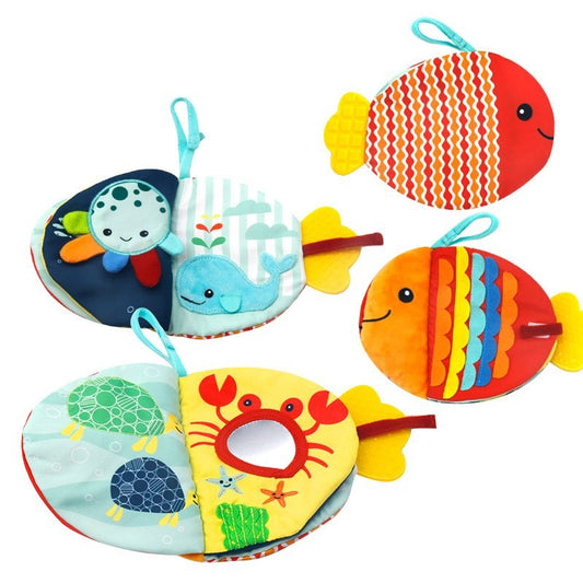 Puzzle baby cartoon little fish cloth book doll