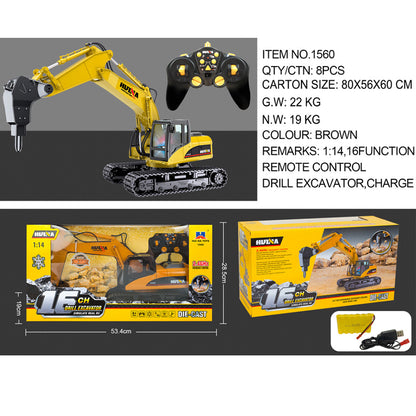 Alloy Electric Remote-controlled Engineering Vehicle Model Toy