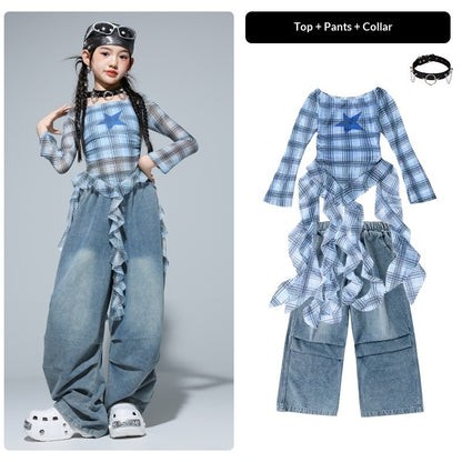 Girls Clothing Kids Hip-Hop Street Dance Trendy Outfit Set