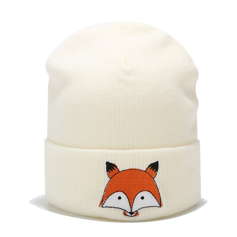 Casquette en laine brodée