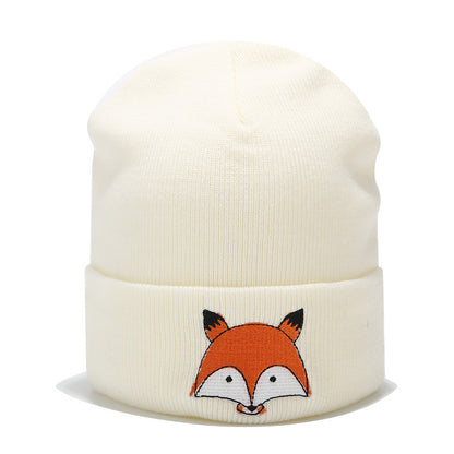 Casquette en laine brodée