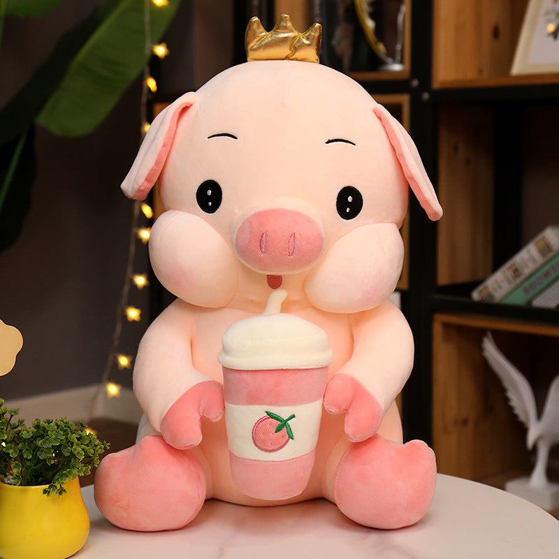 Baby Bottle Pig Ragdoll Plush Toy Doll