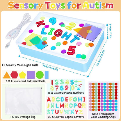 26 English Letters Photosensitive Table Preschool Education Toys