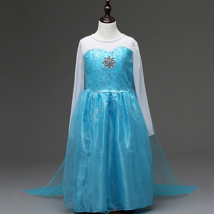 Princess Dress Inserted Beads Bright Silk Performance Dress