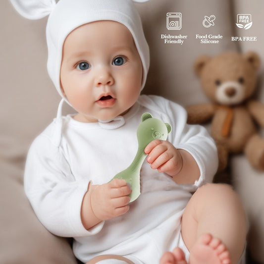 Silicone Sand Hammer Baby Grasping Nibbling Toy Enlightenment Music Sand Hammer Toy