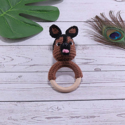 Baby Rattle Hand Woven Cartoon Animal Bracelet Newborn Soothing Doll