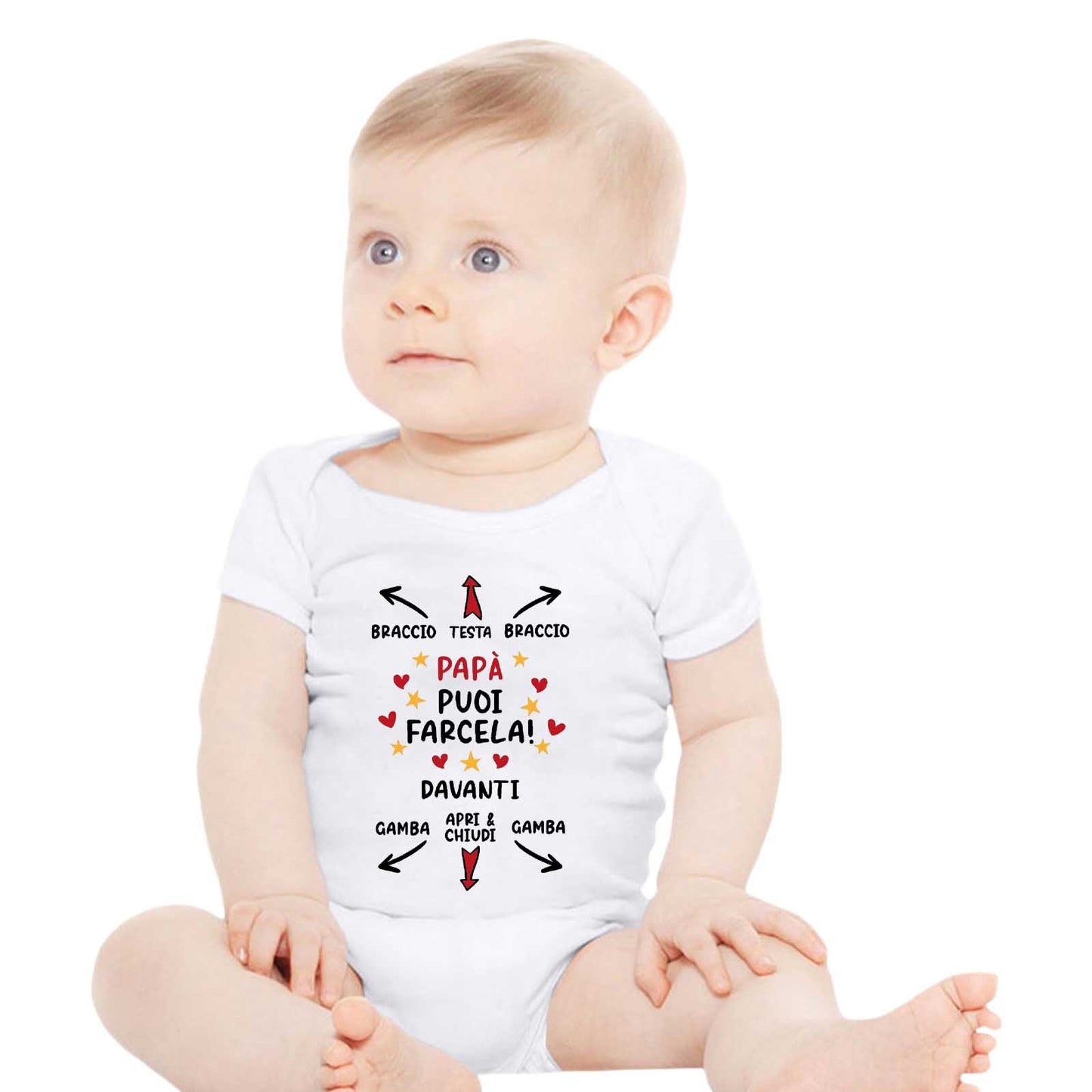English Letter Printed Cotton Baby Romper