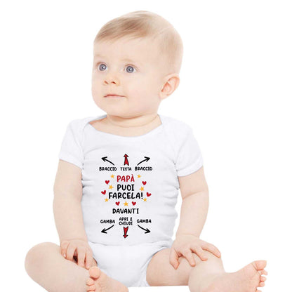 English Letter Printed Cotton Baby Romper