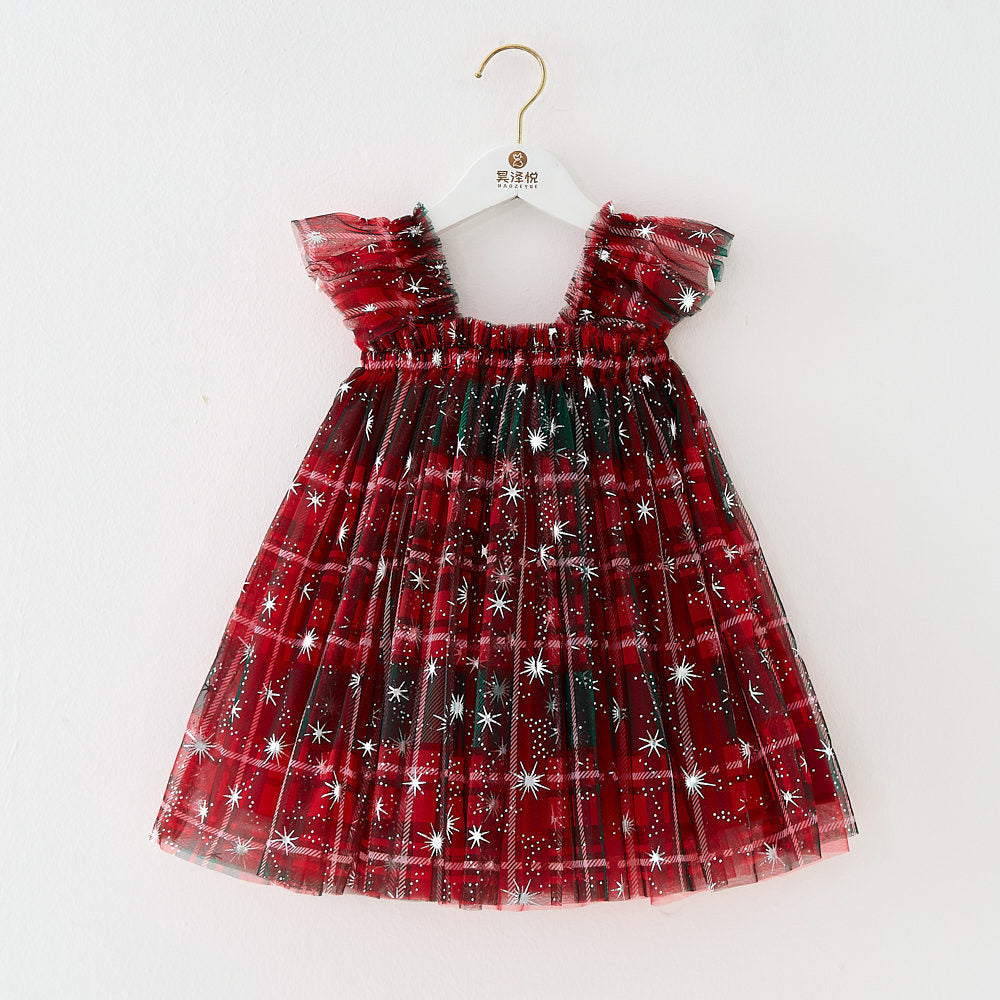 Nouvelle Chemise Enfant Noël XINGX et Jupe à Bretelles pour Filles