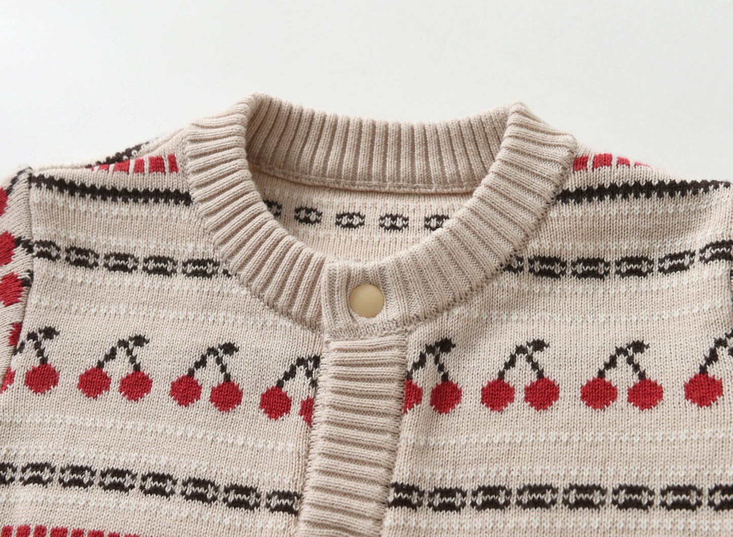 Grenouillère Bébé Épaisse en Jacquard Tricoté Double Couche Pour AutomneHiver