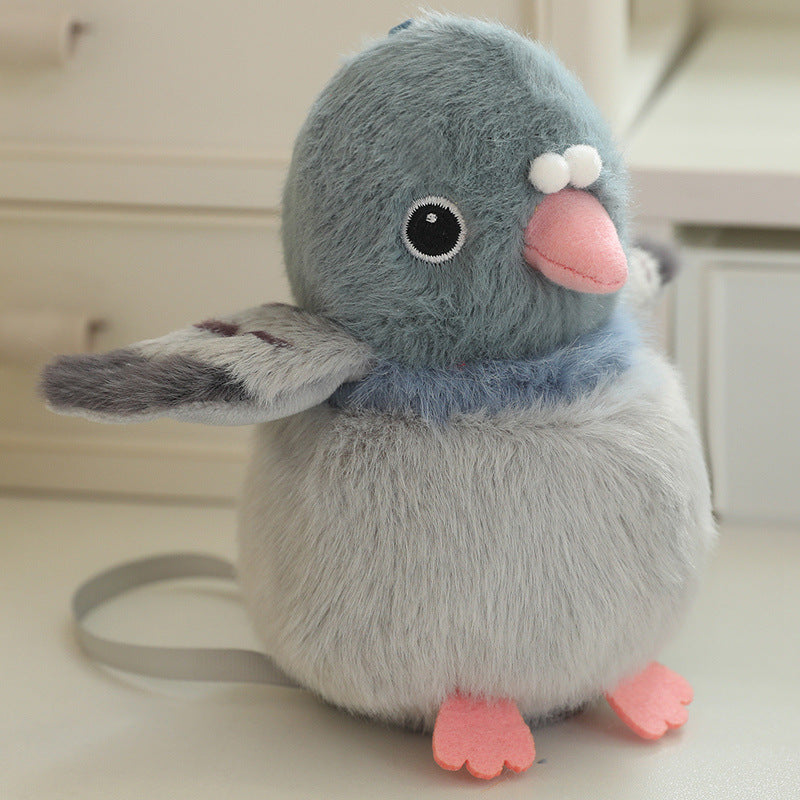 Pendentif perroquet en peluche de dessin animé pour sacs et porte-clés pour filles