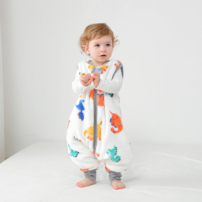 Baby Autumn And Winter Flannel Warm Sleeping Bag