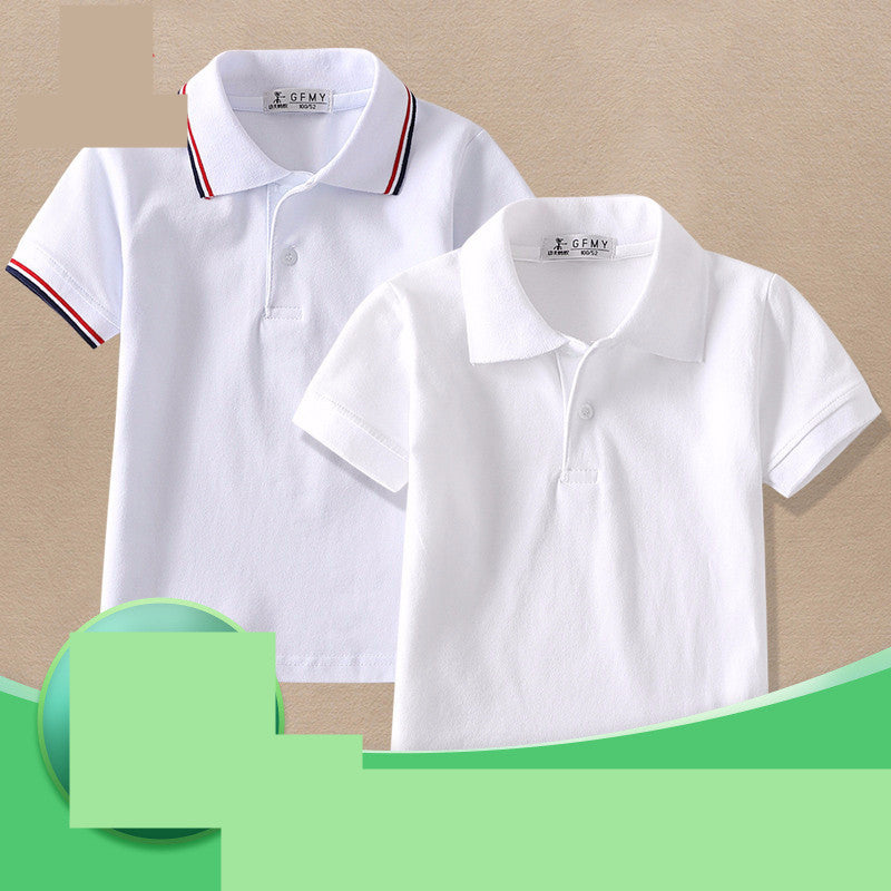 T-shirt blanc à revers pour enfant CUHK