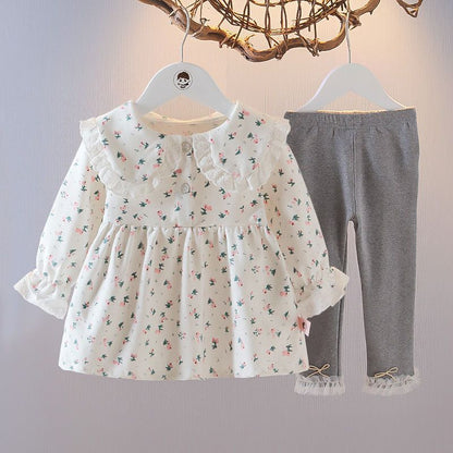 Girls Spring Western Style Two-piece Suit