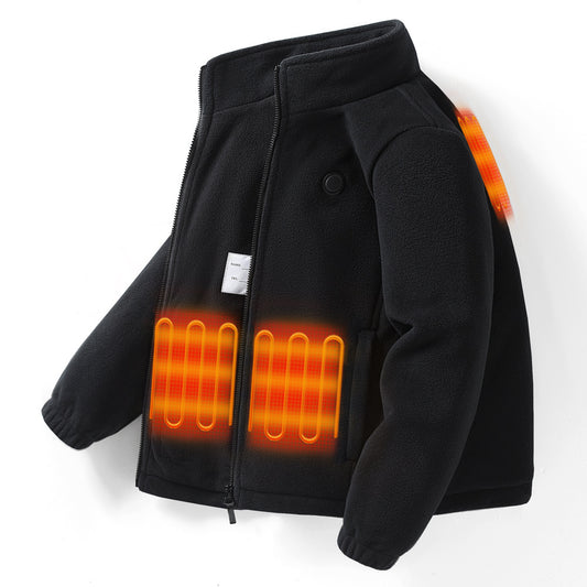 Chaqueta térmica infantil de forro polar calefactable