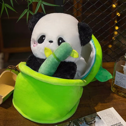 Bamboo Tube Simulation Panda Doll