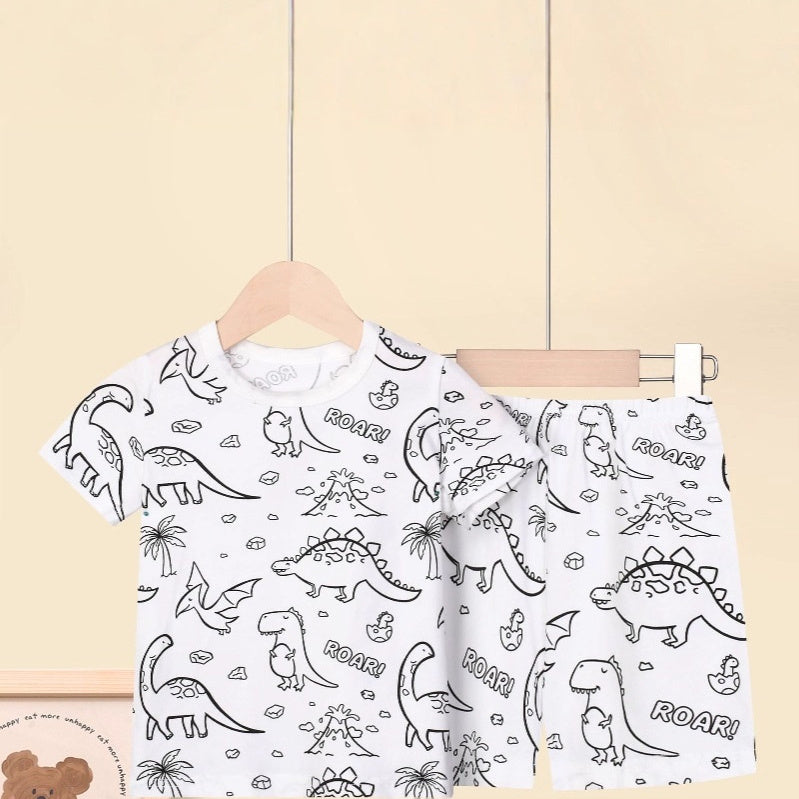 Cotton Children's Loungewear Pajamas Suit