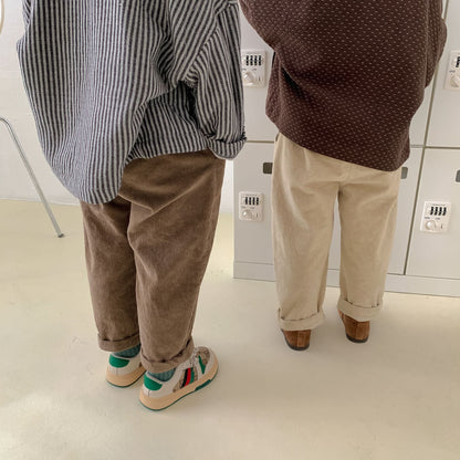 Children's Fashionable Elastic Corduroy Pants