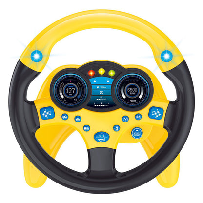 Co-pilot simulation steering wheel puzzle simulation toy
