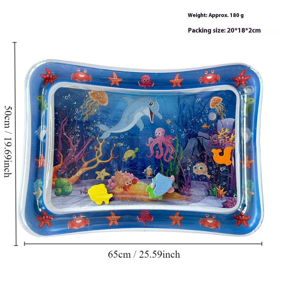 Children's Inflatable Marine Animal Racket Water Cushion Baby Crawling Racket Water Bag Racket Water Cushion Climbing Pad