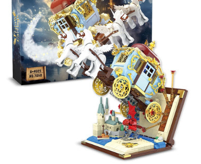 Magic Book Carriage Children Educational Assembly Building Blocks Toy