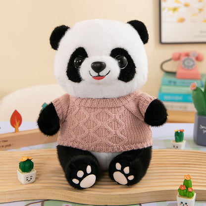 Cute Panda Plush Toy Wearing Clothes