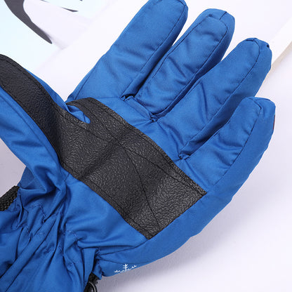 Outdoor Sports Riding Fleece-lined Thickened Finger Children's Ski Gloves