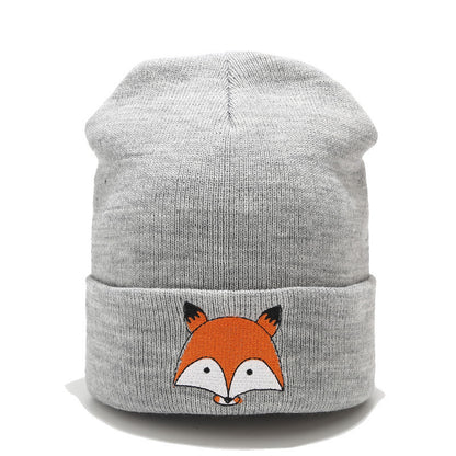 Casquette en laine brodée