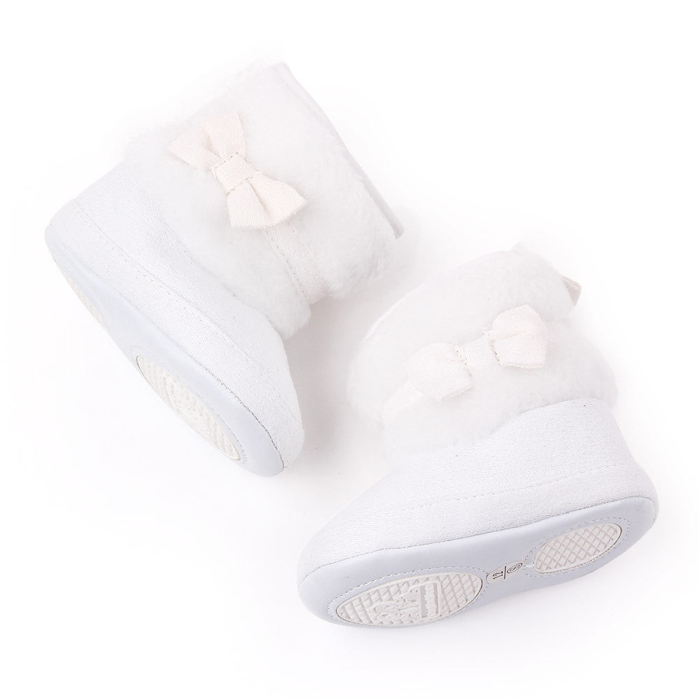 Bowknot High Top Soft Soled Baby Cotton Shoes