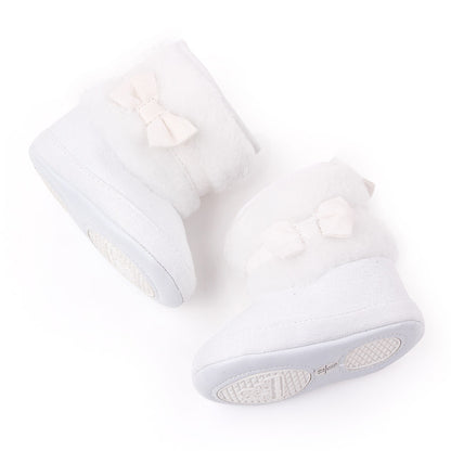 Bowknot High Top Soft Soled Baby Cotton Shoes