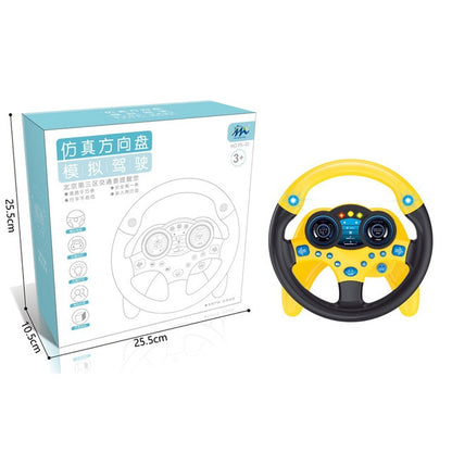 Co-pilot simulation steering wheel puzzle simulation toy