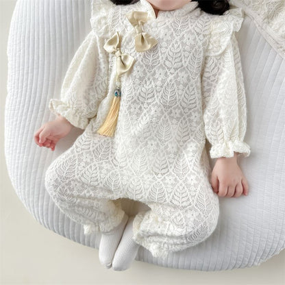 Body-combinaison Enfant Manches Longues Dentelle Princesse