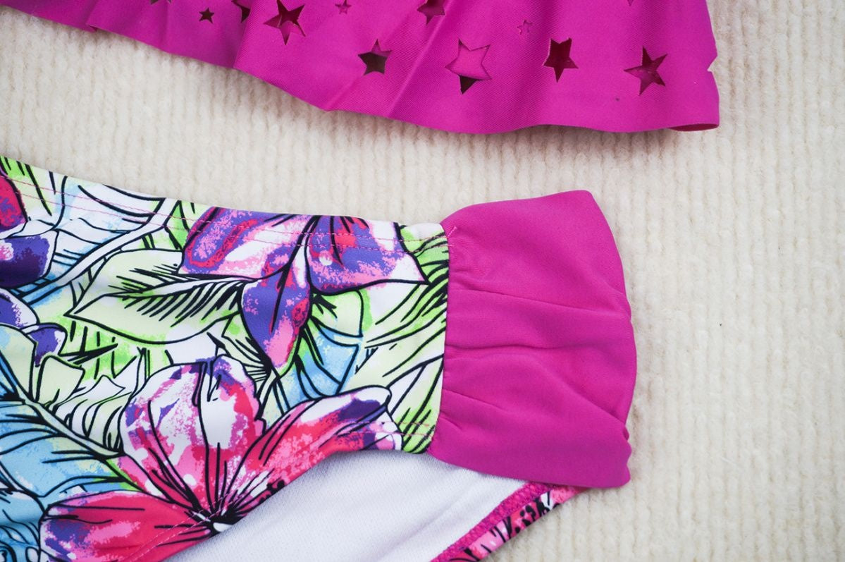 European And American-style Kids Swimwear Girls Two-piece Swimsuits