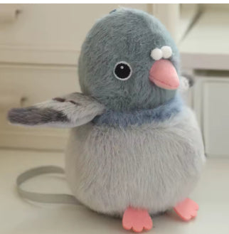 Pendentif perroquet en peluche de dessin animé pour sacs et porte-clés pour filles